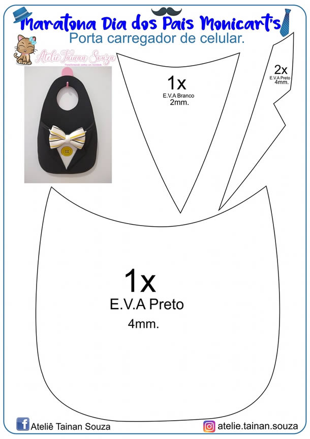 chaveiro chinelo eva molde