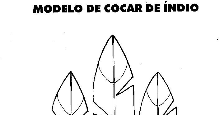 molde cocar colorido