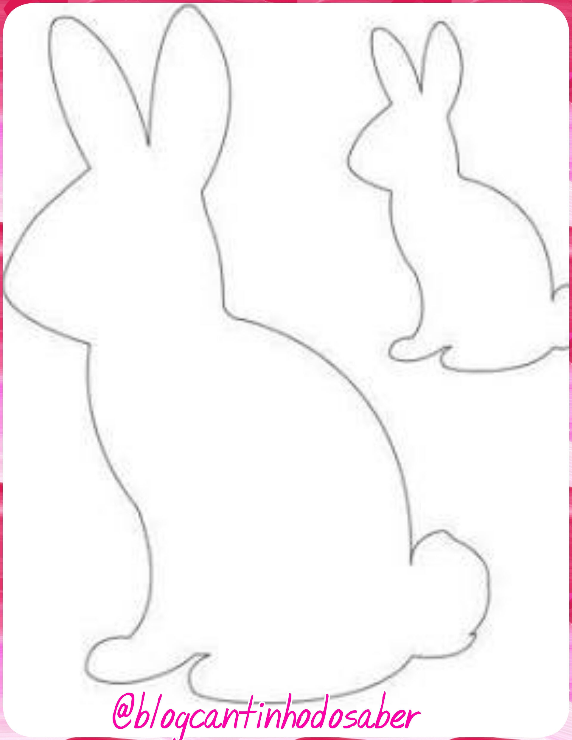 molde coelho em eva para centro de mesa