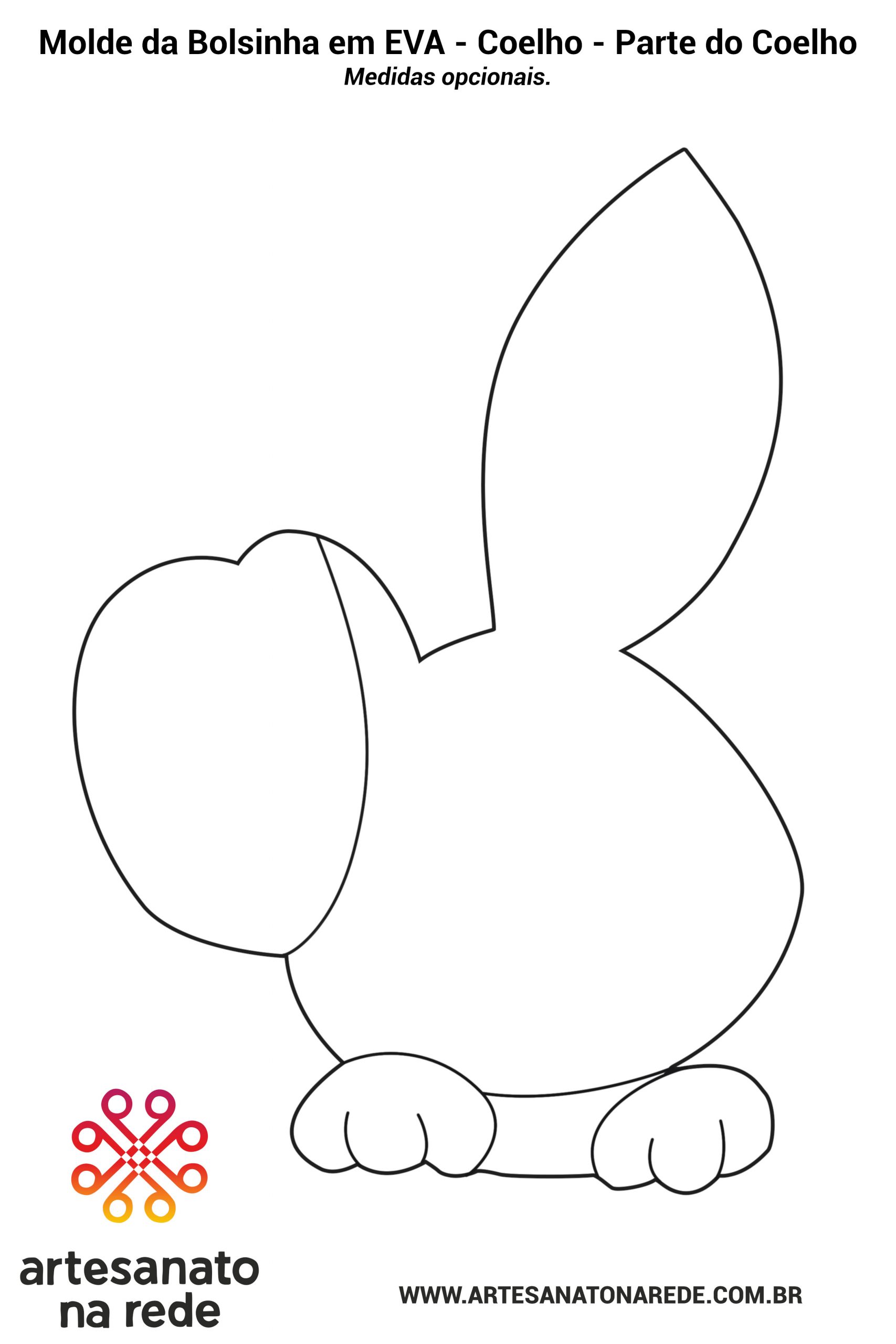 molde coelho em eva 3d