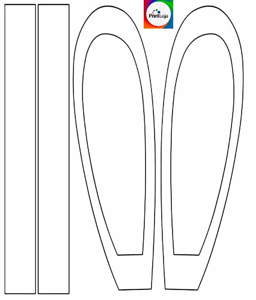 molde coelho simples para imprimir