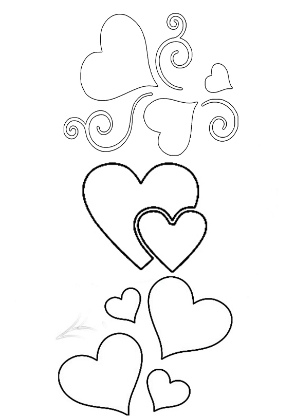 molde coração para lembrancinha