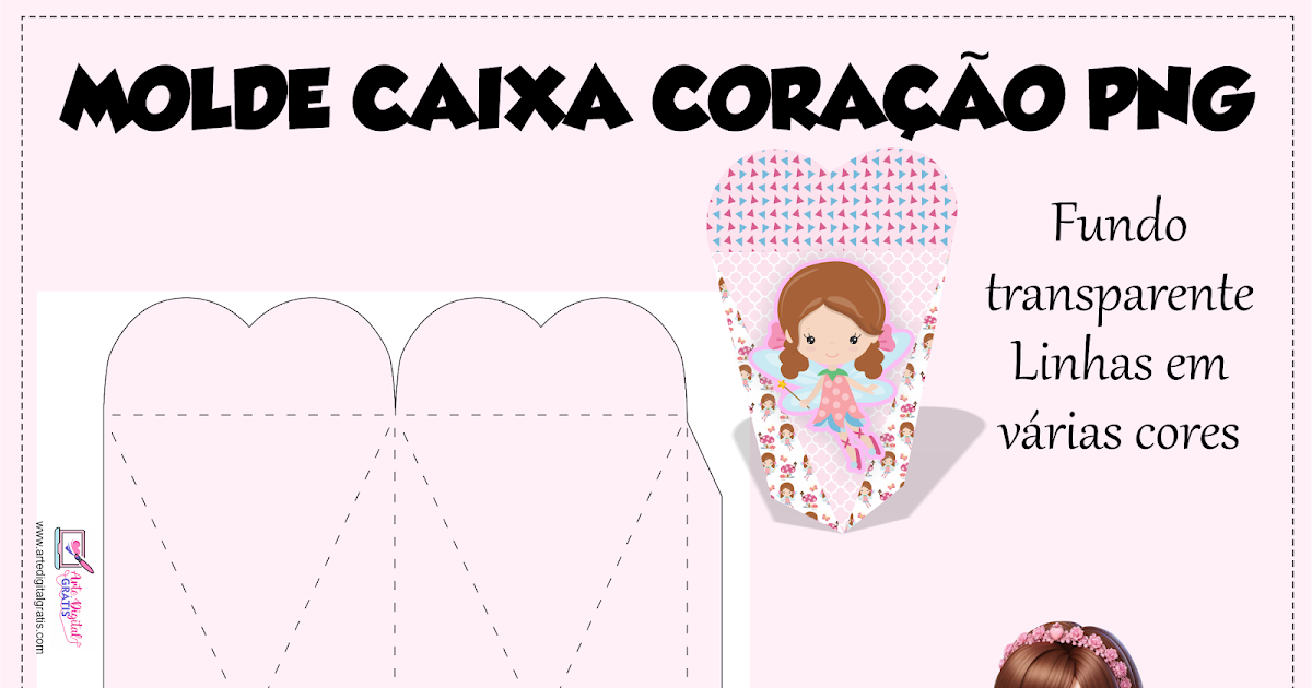 molde coração minimalista png