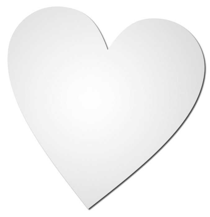 molde coração contorno png