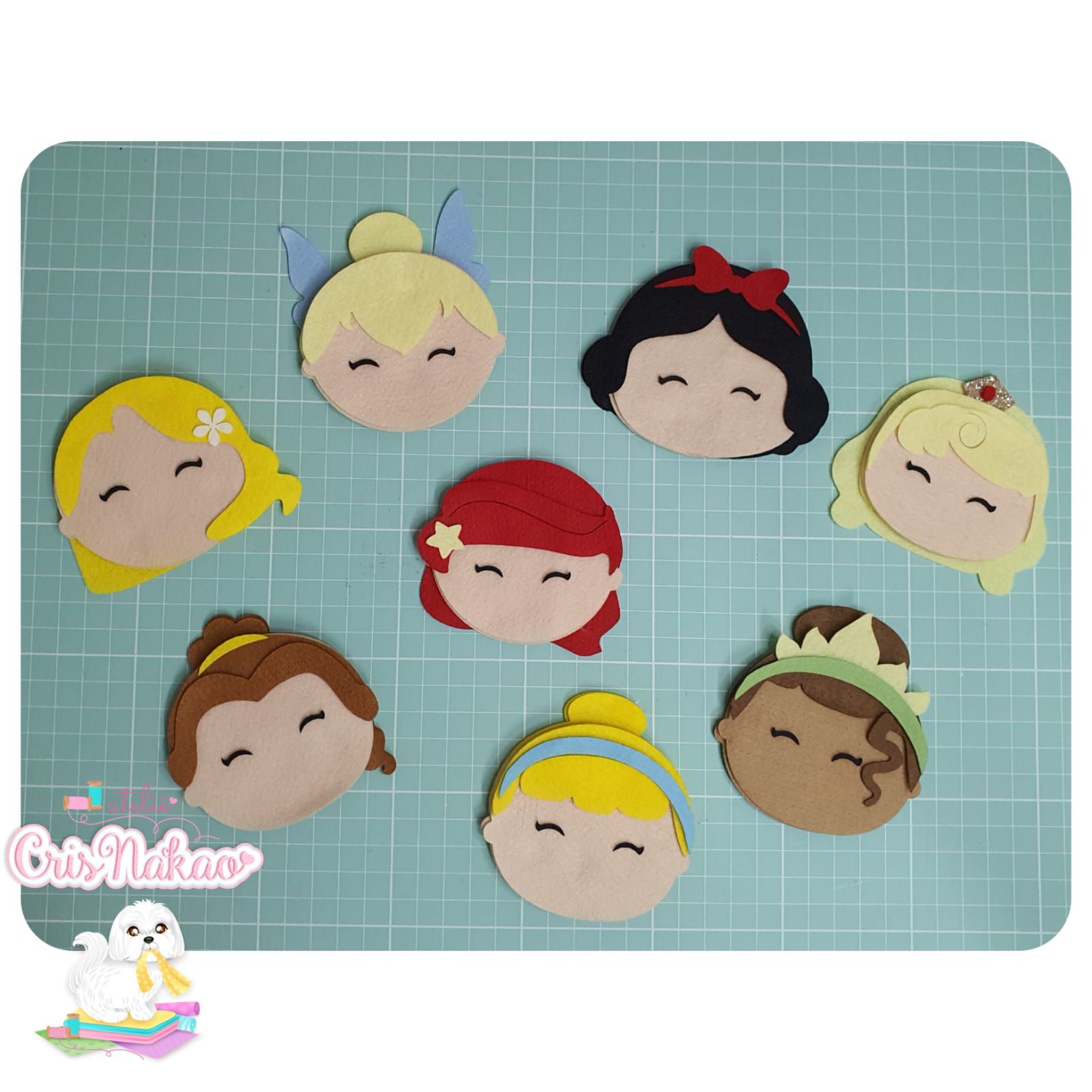 Transforme sua Princesa Bela de Feltro em Chaveiro ou Decoração