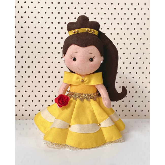 Transforme sua Princesa Bela de Feltro em Chaveiro ou Decoração