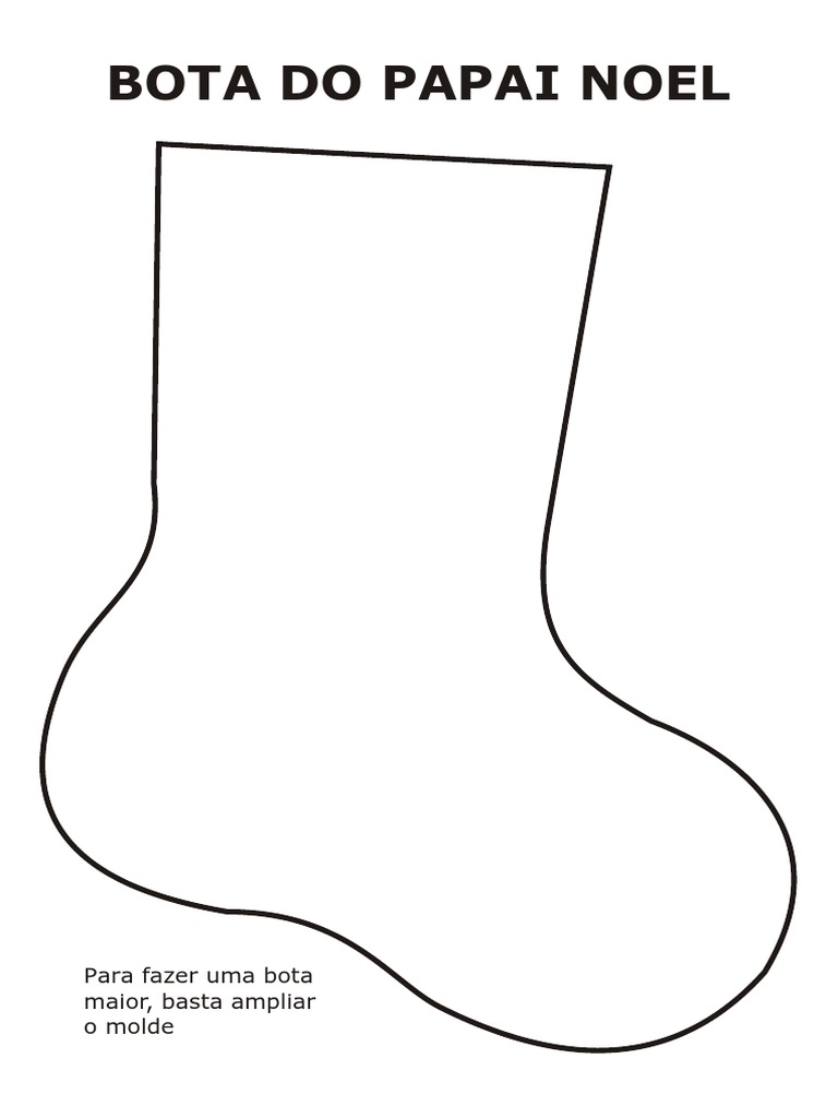 molde bota de papai noel para costurar