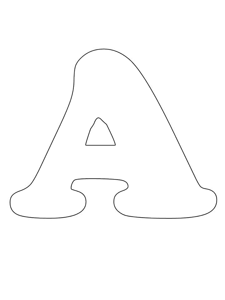 molde letra A para imprimir grátis