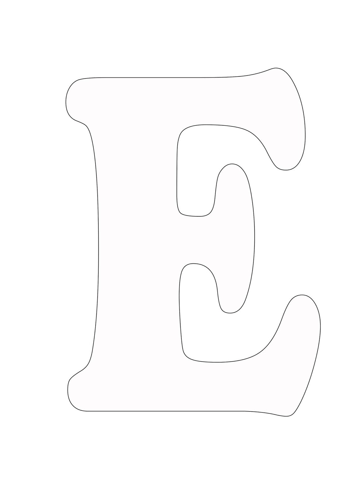 molde letra E decorada