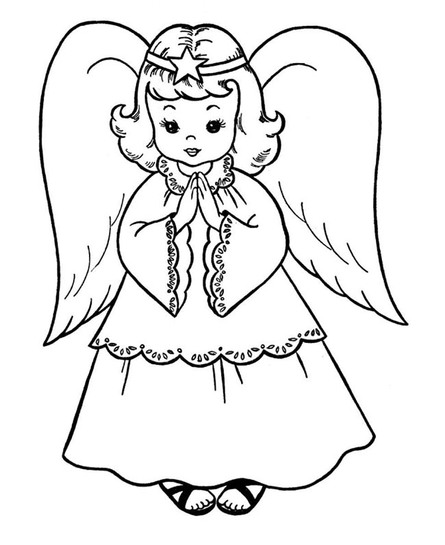 molde de anjo de natal simples