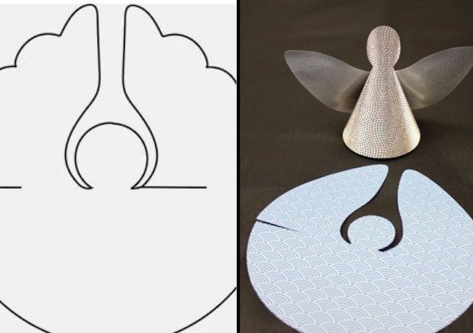 molde de anjo em eva para natal