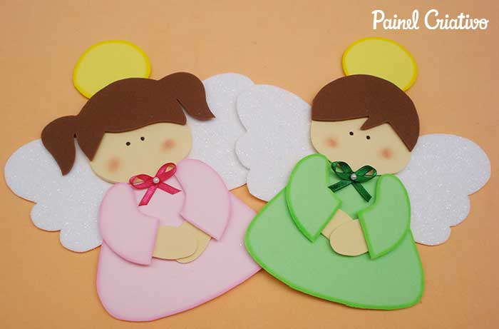 molde de anjo em e.v.a. para artesanato