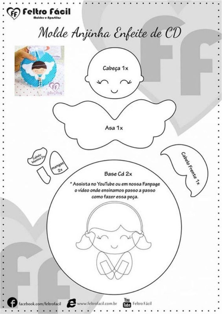 como fazer anjo de eva com molde