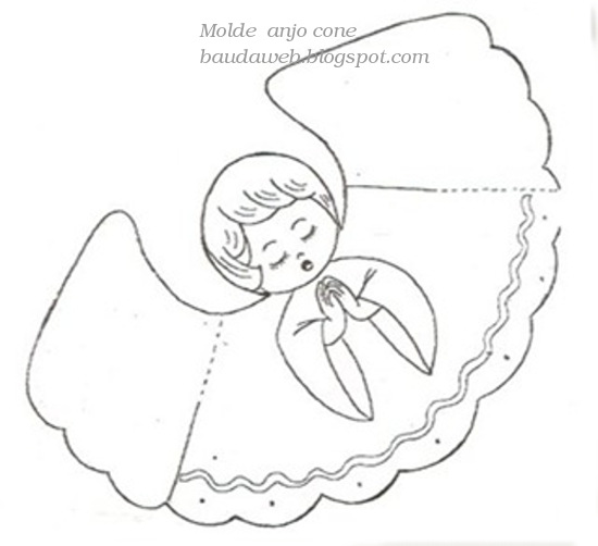 molde de anjo em eva grande para painel