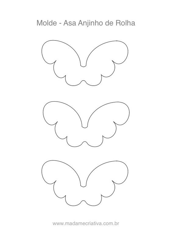molde de asas de anjo para imprimir