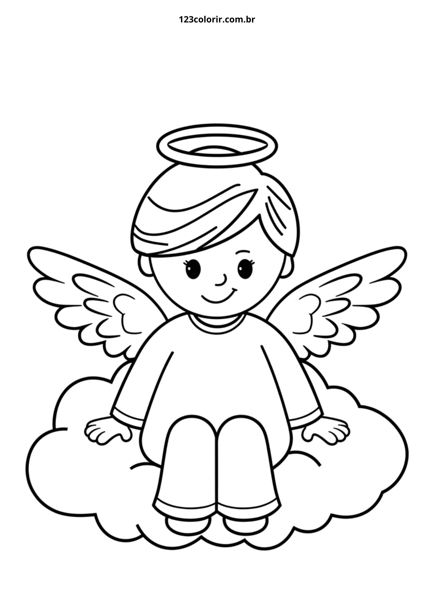 molde de anjo para imprimir grátis