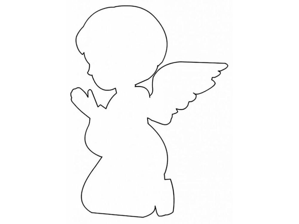 molde de anjo para imprimir grátis