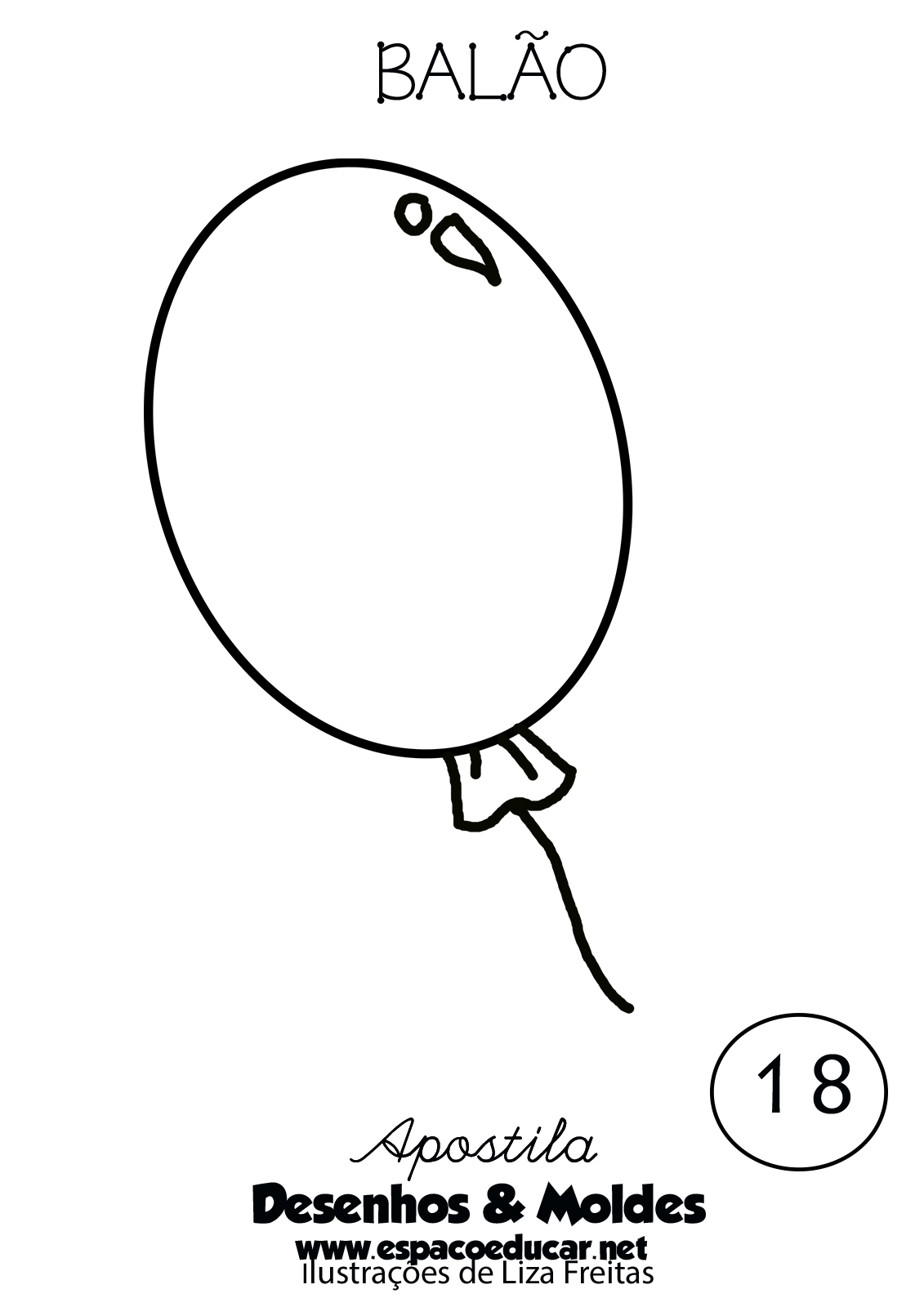 molde de balão junino em eva