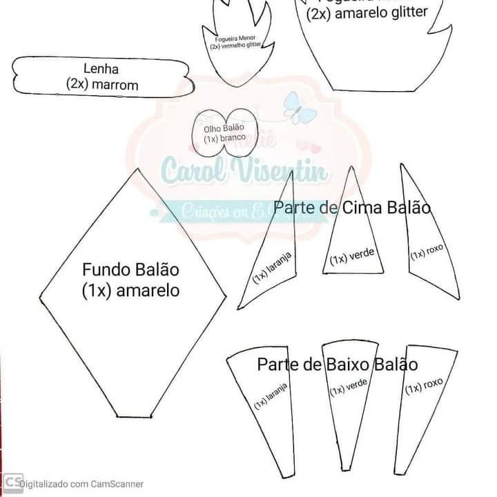 molde de bexiga em eva para imprimir