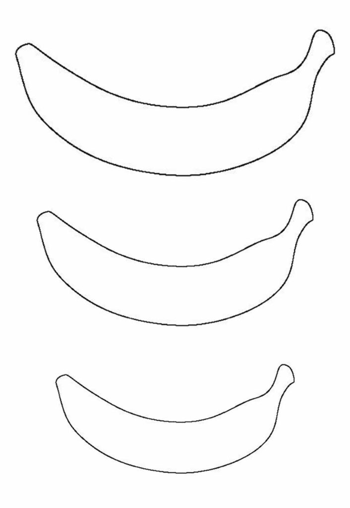 molde de banana para imprimir