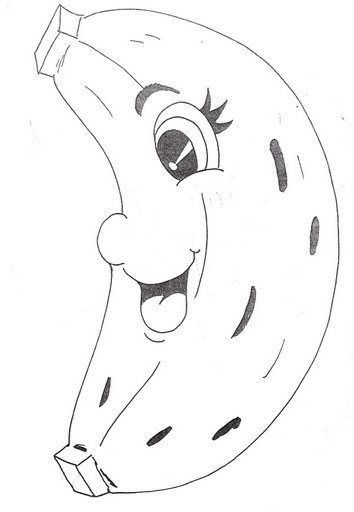 molde de banana para imprimir