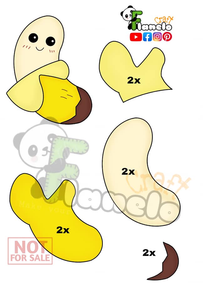 molde de banana em pdf