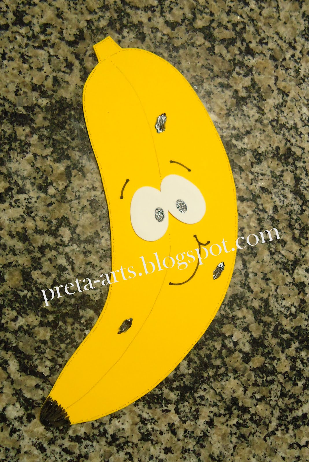 molde de banana para painel escolar