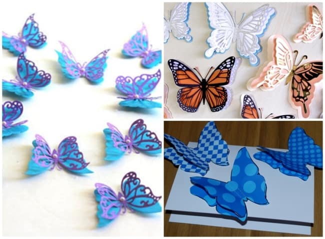 molde borboleta 3d para imprimir e recortar