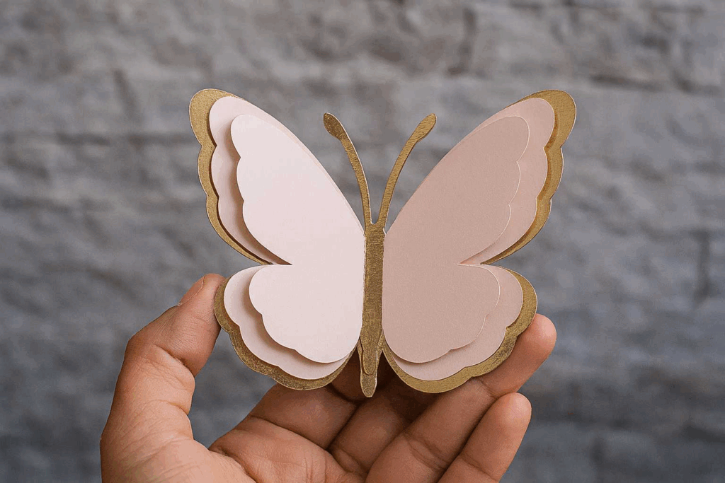 molde borboleta 3d papel
