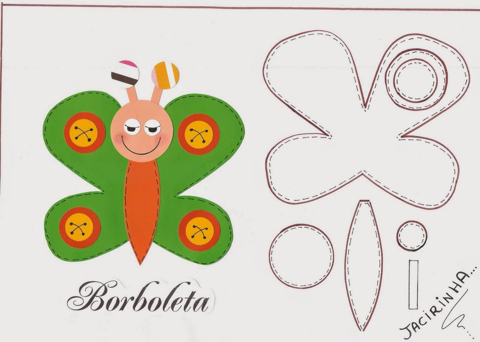 molde de asas de borboleta para imprimir