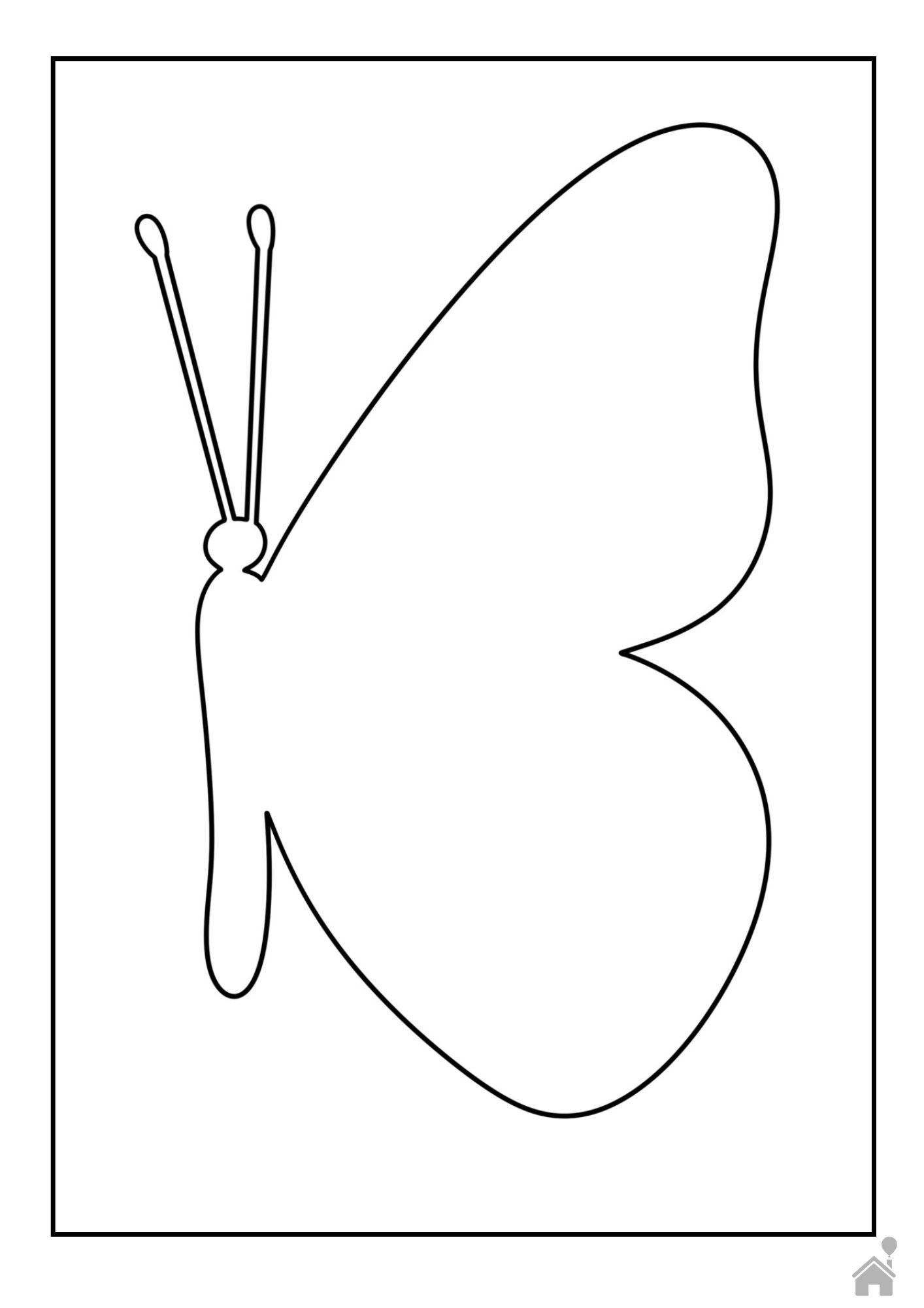 molde de borboleta para imprimir em tamanho real