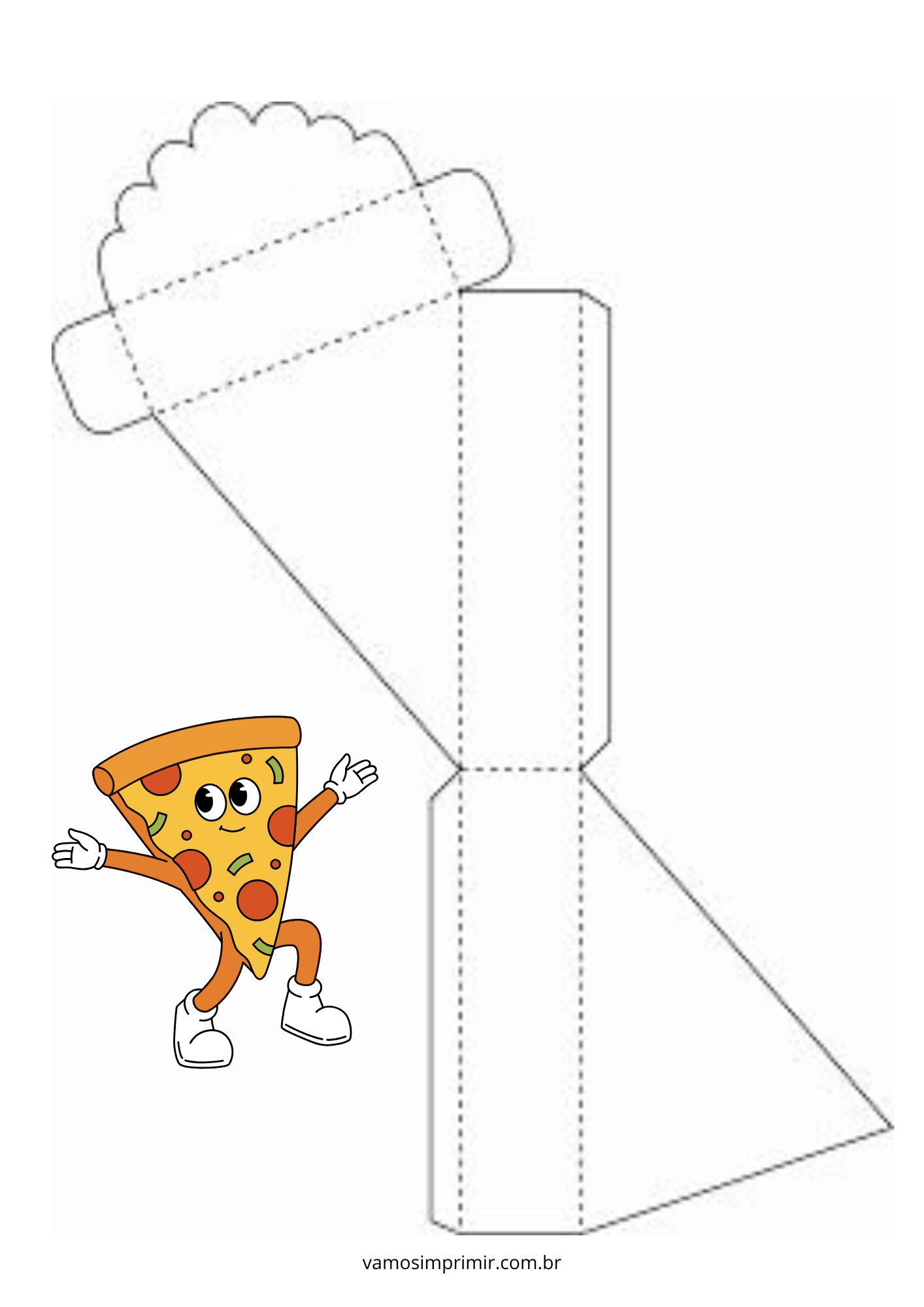 template caixa papelão para imprimir