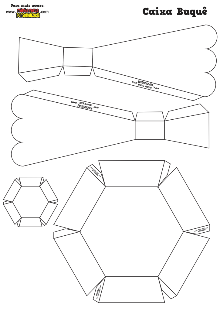molde caixa para imprimir grátis