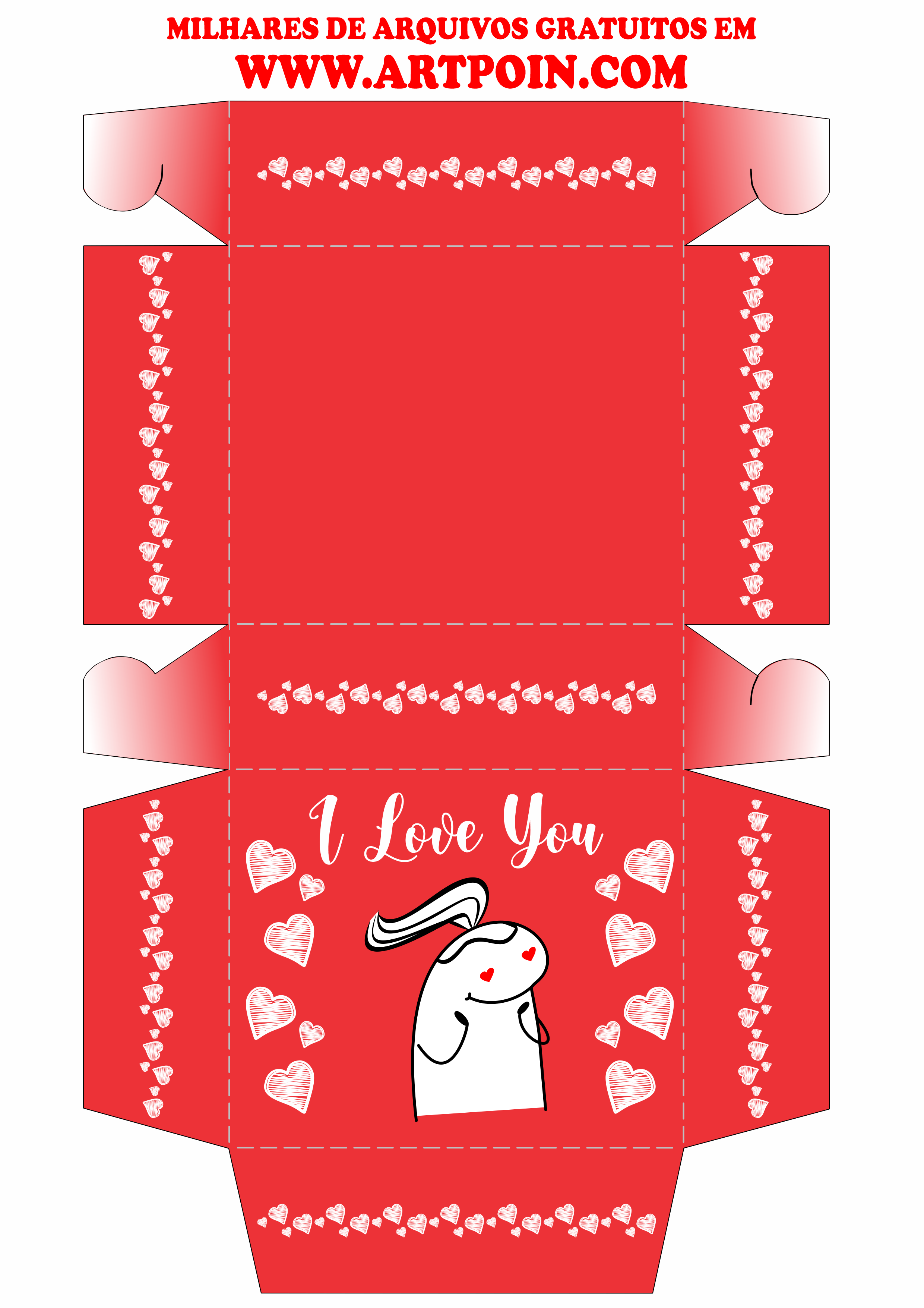 molde caixa presente dia das mães