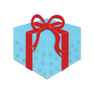 molde caixa presente decorada