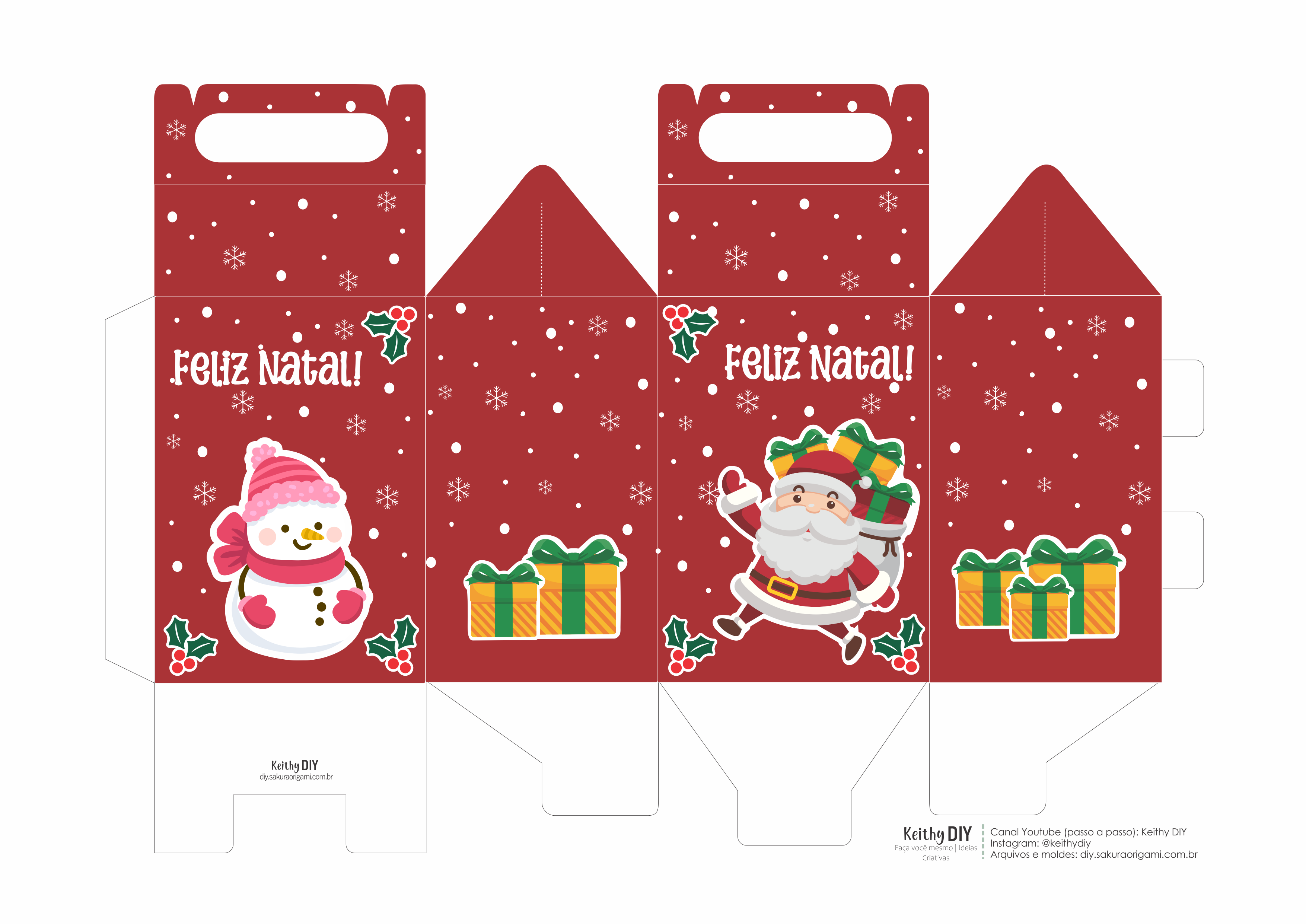 molde de caixa para imprimir grátis