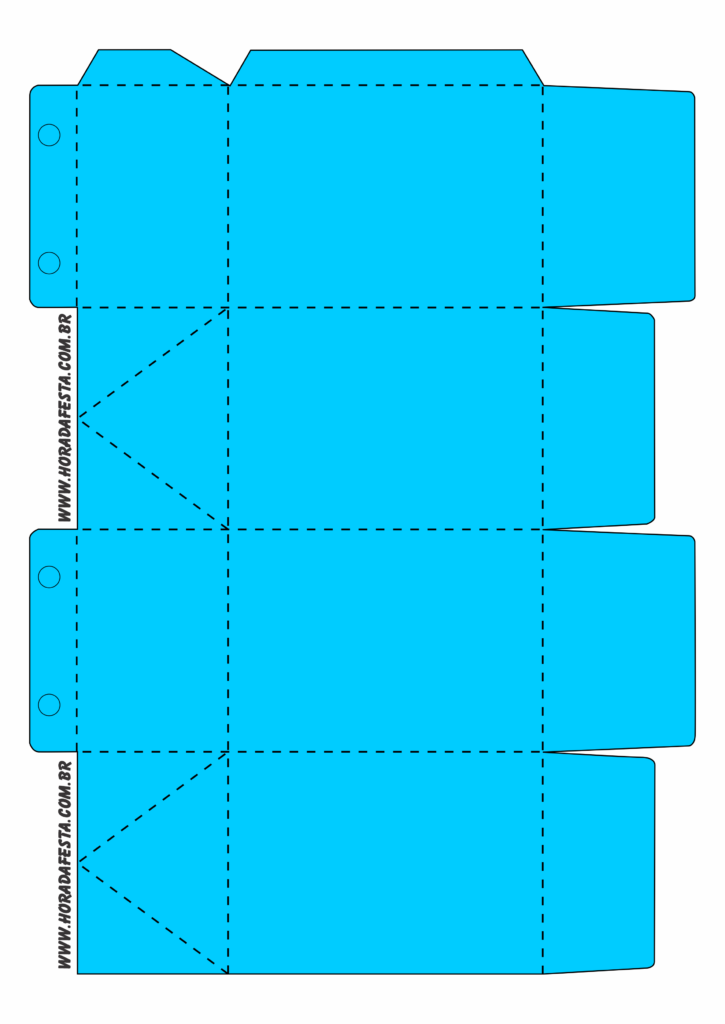 molde caixa quadrada pdf a4