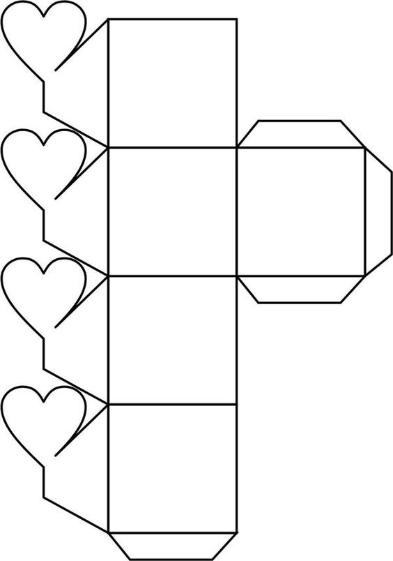 caixa com tampa molde pdf a4