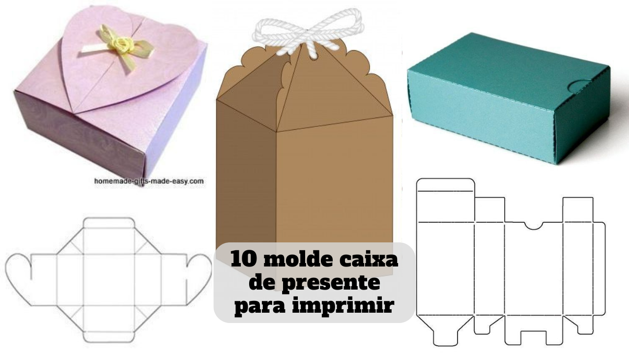 molde de caixa para presente