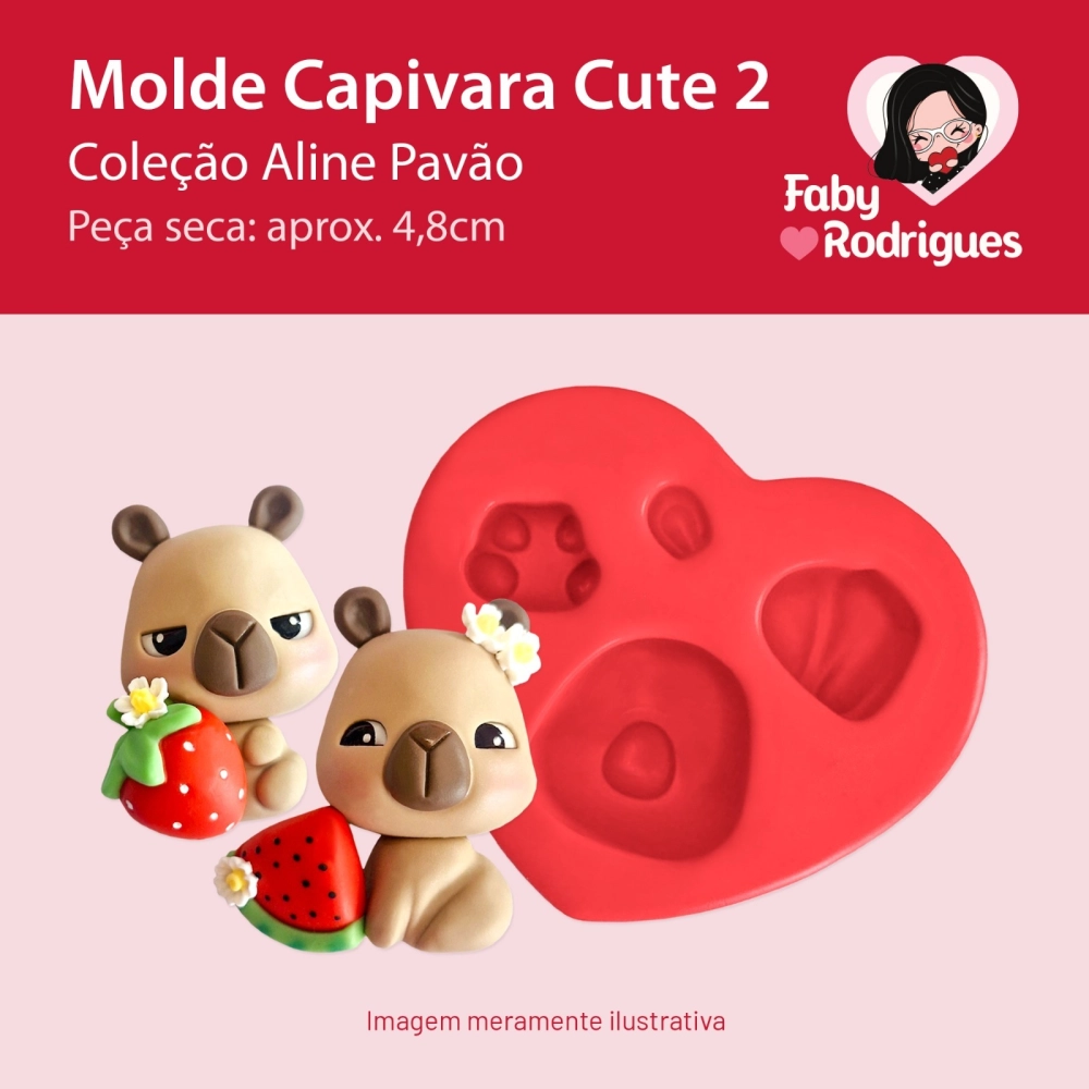 molde de capivara para lembrancinha em eva