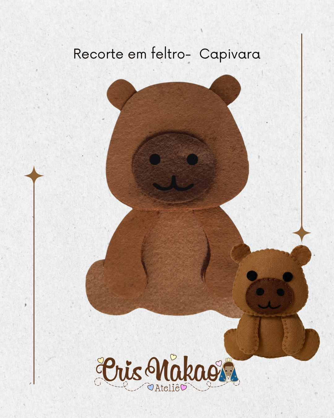 molde de corpo de capivara em eva