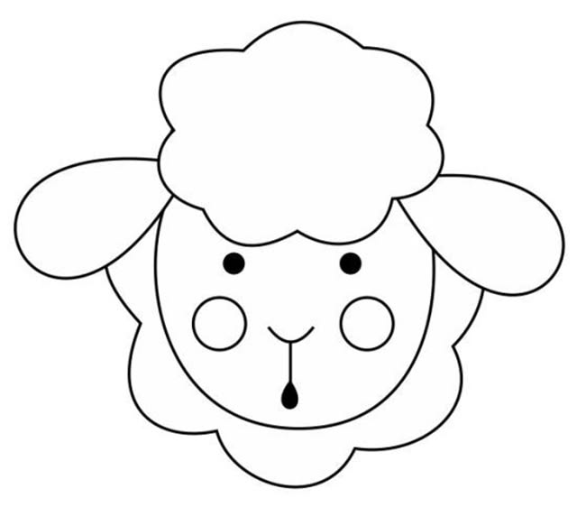 molde ovelha simples para colorir