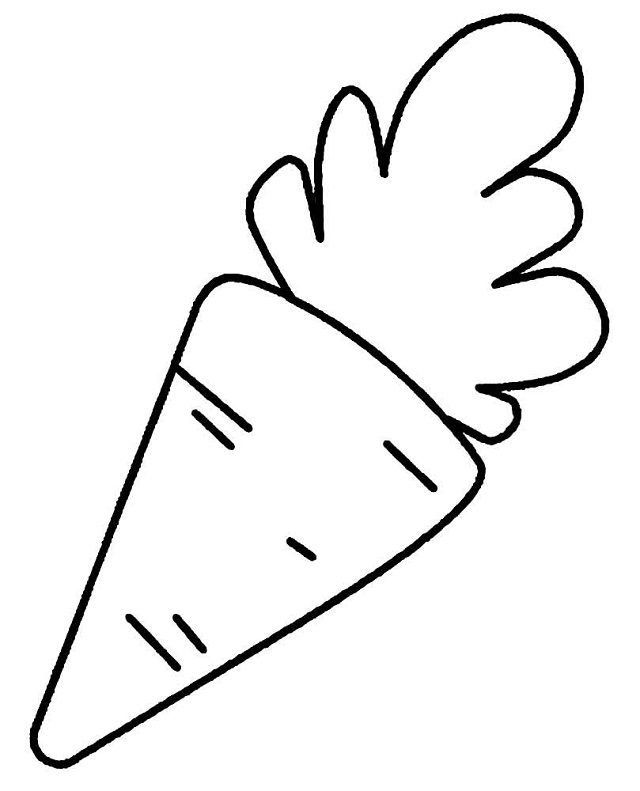 molde de cenoura para imprimir e colorir