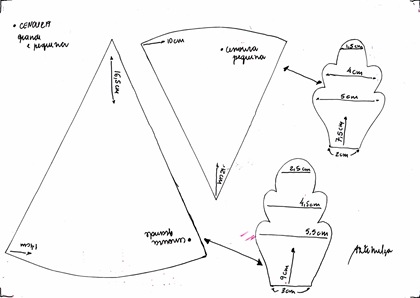 molde de cenoura para artesanato infantil