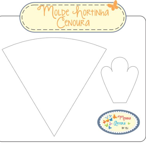 molde de cenoura em eva