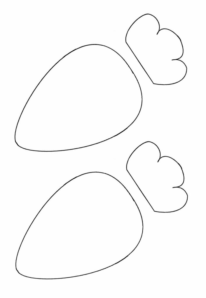 Molde de cenoura em EVA para apliques