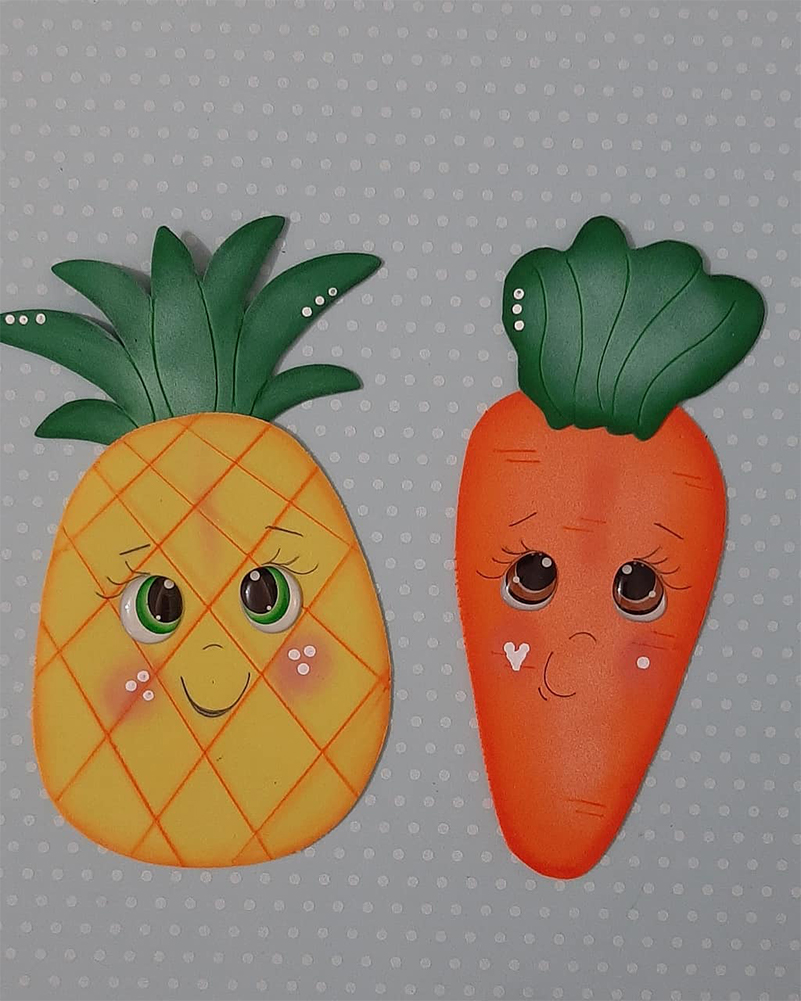 Molde de cenoura em EVA 3D