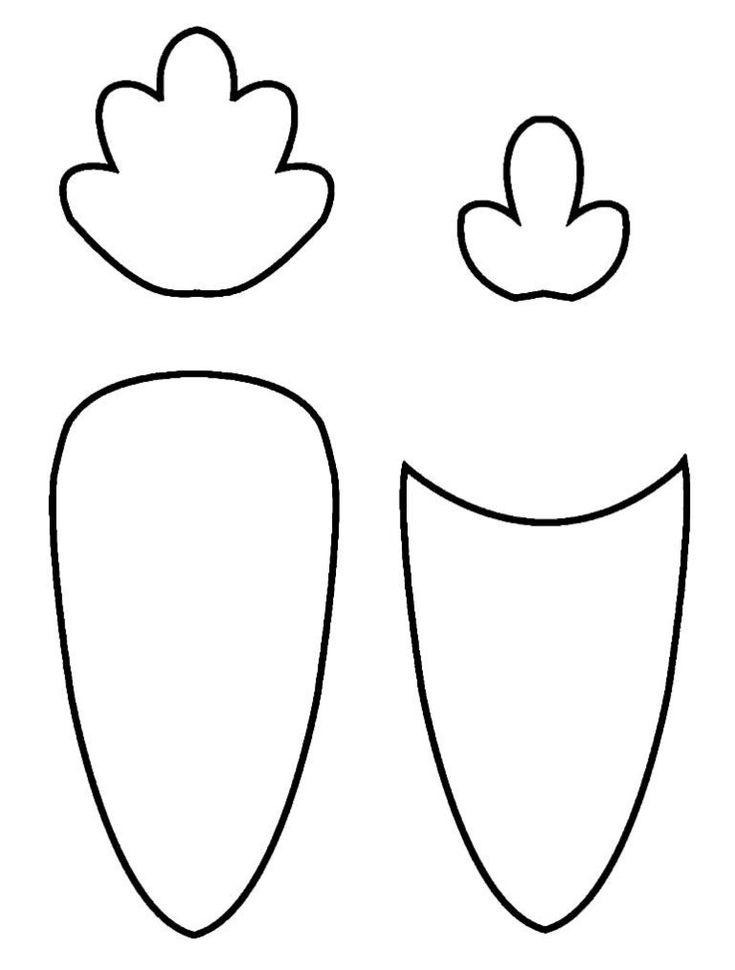 Molde de cenoura em EVA para feltro