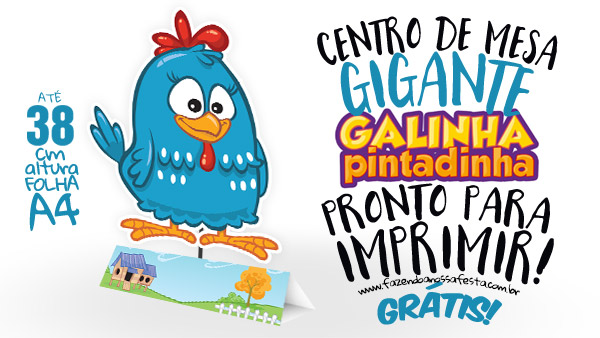 molde de centro de mesa galinha pintadinha em eva com garrafa pet