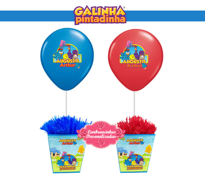 molde de centro de mesa da galinha pintadinha
